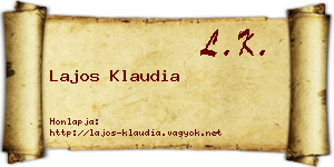 Lajos Klaudia névjegykártya